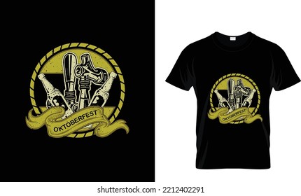 Oktoberfest logo type awesome t shirt design