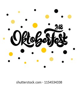 Oktoberfest logotype. Beer festival banner. Vector illustration of Bavarian festival design. Lettering typography for logo, poster, card, postcard, t-shirt.