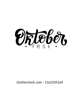 Oktoberfest logotype. Beer Festival vector banner. Illustration of Bavarian festival design on colorful background with white lettering typography for logo, poster, card, postcard