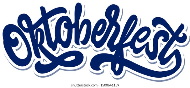 Oktoberfest logotype. Beer Festival vector banner. Lettering typography for logo, poster, card, postcard