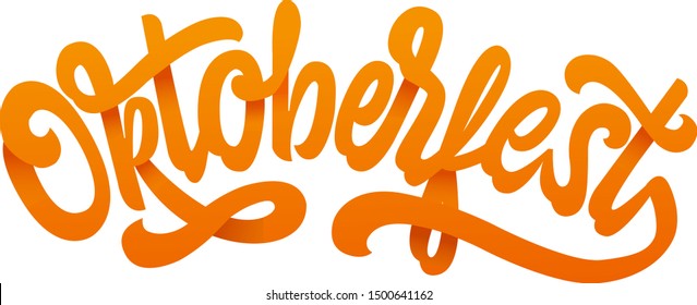 Oktoberfest logotype. Beer Festival vector banner. Lettering typography for logo, poster, card, postcard