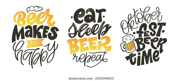 Oktoberfest logotype. Beer Festival vector banner. Illustration of Bavarian festival design on textured background with floral wreath. Blue, white lettering typography for logo, poster, card, postcard