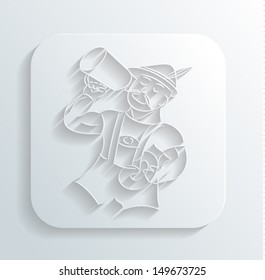 Oktoberfest man icon vector