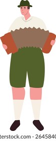 Oktoberfest homem jogando acordeão estilo bávaro