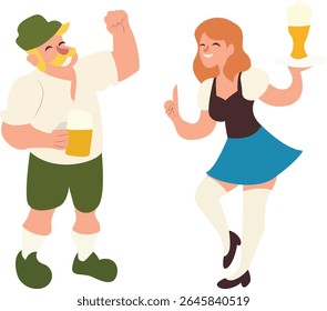 Oktoberfest Homem Oktoberfest Mulher Cerveja Saúde Divertimento