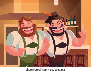 Oktoberfest men design, Germany festival celebration europe landmark munich culture and party theme Vector illustration