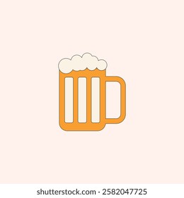 Oktoberfest Mug Beer Clean Illustration for design needs, Landing Pages, Animation, Apps, Presentations, Content Creator and other Promotions