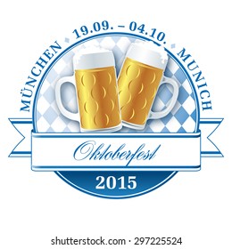 Oktoberfest munich beer festival vector pictogram