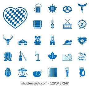 "Oktoberfest" in Munich - Iconset (Icons) / with German Inscription