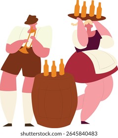 Oktoberfest Música Oktoberfest Beer Girl Servindo