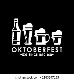 OKTOBERFEST IN NEGATIVE STYLE LOGO VECTOR. PREMIUM LOGO DESIGN