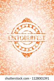 Oktoberfest orange mosaic emblem