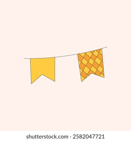 Oktoberfest Orange Party Flag Illustration for design needs, Landing Pages, Animation, Apps, Presentations, Content Creator and other Promotions