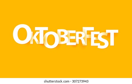 Oktoberfest paper letters, origami style.Vector illustration.