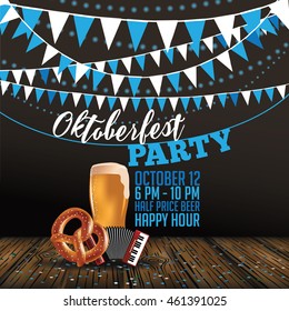 Oktoberfest party background. EPS 10 vector.