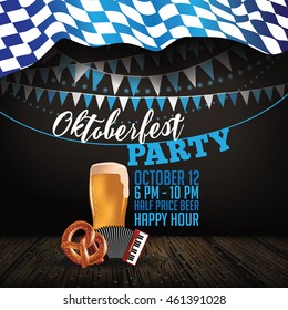 Oktoberfest party background. EPS 10 vector.