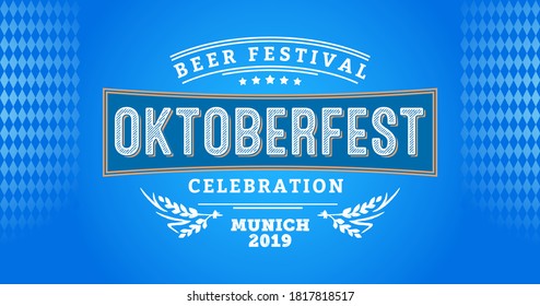 Oktoberfestparty. Bier Festivale. Bayerischer Urlaub. Handgeschriebene Typografie-Header, Zeichenbrett, Gruß, Einladungsposter, Karte. Bier-Oktoberfest in Deutschland. Volksfest Bayerns.