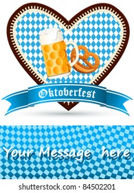 Oktoberfest Party Invitation - vector illustration