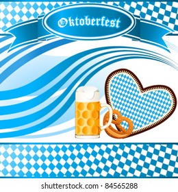 Oktoberfest Party invitation - vector illustration