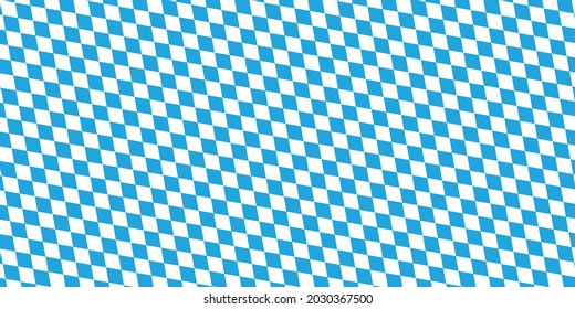 Oktoberfest-Muster mit blauer und weißer Rhombus-Flagge Bavaria Oktoberfest blauer karierter Bildschirmhintergrund Vektordiamanten