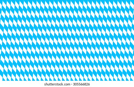 Oktoberfest pattern with blue and white rhombus, flag of Bavaria, vector diamonds background