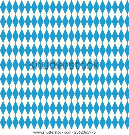 Oktoberfest pattern. October munich fest background. Blue rhombuses pattern.