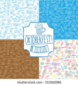 Oktoberfest pattern, set of four versions