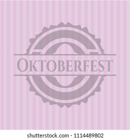 Oktoberfest pink emblem. Vintage.