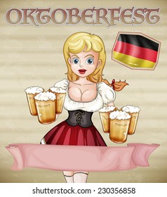 Oktoberfest poster with German theme