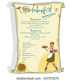 Oktoberfest poster with space for text