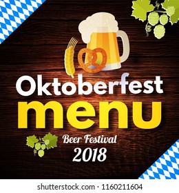 Oktoberfest Poster Template. Traditional Beer Festival. Vector illustration