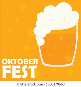 Oktoberfest poster with text - Vector illustratio design