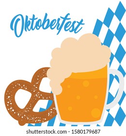 Oktoberfest poster with text - Vector illustratio design