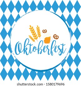 Oktoberfest poster with text - Vector illustratio design