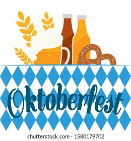 Oktoberfest poster with text - Vector illustratio design