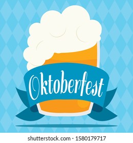 Oktoberfest poster with text - Vector illustratio design