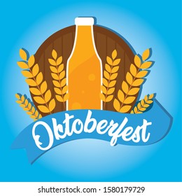 Oktoberfest poster with text - Vector illustratio design