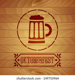 Oktoberfest Poster.  Vector Illustration.