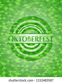 Oktoberfest realistic green mosaic emblem