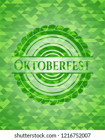 Oktoberfest realistic green mosaic emblem