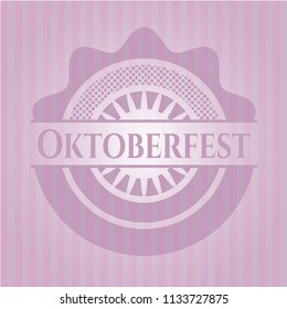 Oktoberfest retro pink emblem