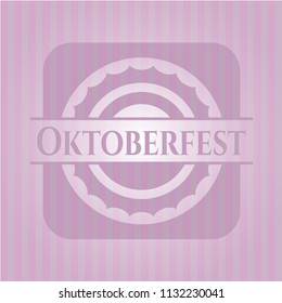 Oktoberfest retro style pink emblem