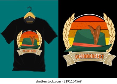 Oktoberfest Retro Vintage T Shirt Design