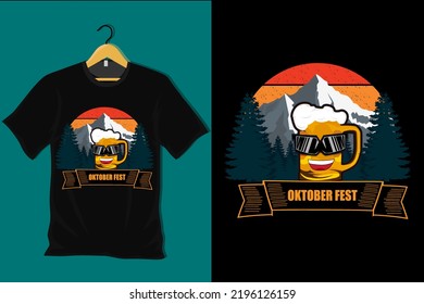 Oktoberfest Retro Vintage T Shirt Design