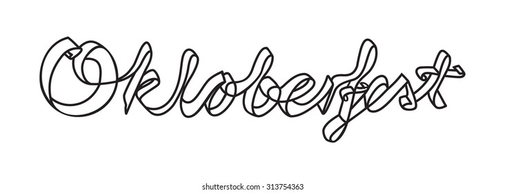 Oktoberfest ribbon vector illustration
