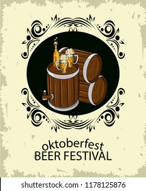 Oktoberfest round emblem