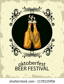 Oktoberfest round emblem