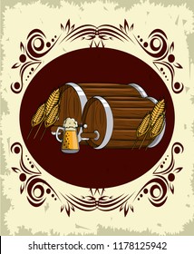 Oktoberfest round emblem