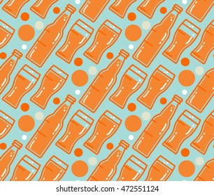 Oktoberfest Seamless Pattern. Beer festival background for wallpaper, wrap, poster and print, t-shirt, apparel. Vector