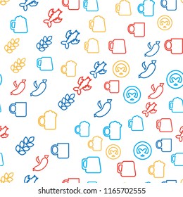 Oktoberfest Seamless Pattern. Colorful Beer Festival Ornament for print, cloth, wallpaper, backdrop. Vector